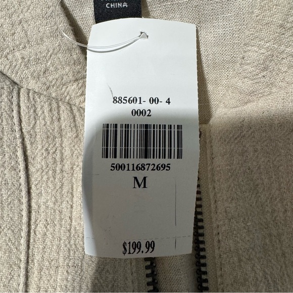 Banana Republic Linen Bomber New Off White Size Medium NWT - Picture 8 of 15